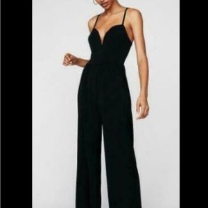 Express Black V Wire Jumpsuit - Size Small, Brand New with Tags